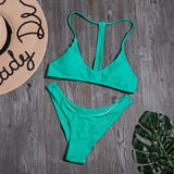 Sexy Low Waist Solid Bikini Set Women Bandage Brazilian Bikinis Swimwear Summer Tube Top Bathing Suit Female Swimsuit Biquini