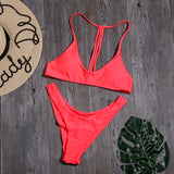 Sexy Low Waist Solid Bikini Set Women Bandage Brazilian Bikinis Swimwear Summer Tube Top Bathing Suit Female Swimsuit Biquini