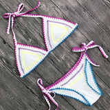 2020 New Sexy Bikinis Women Swimwear Push Up Swimsuit Halter Top Biquini Padded Bathing Suit Bandage Brazilian Bikini Set