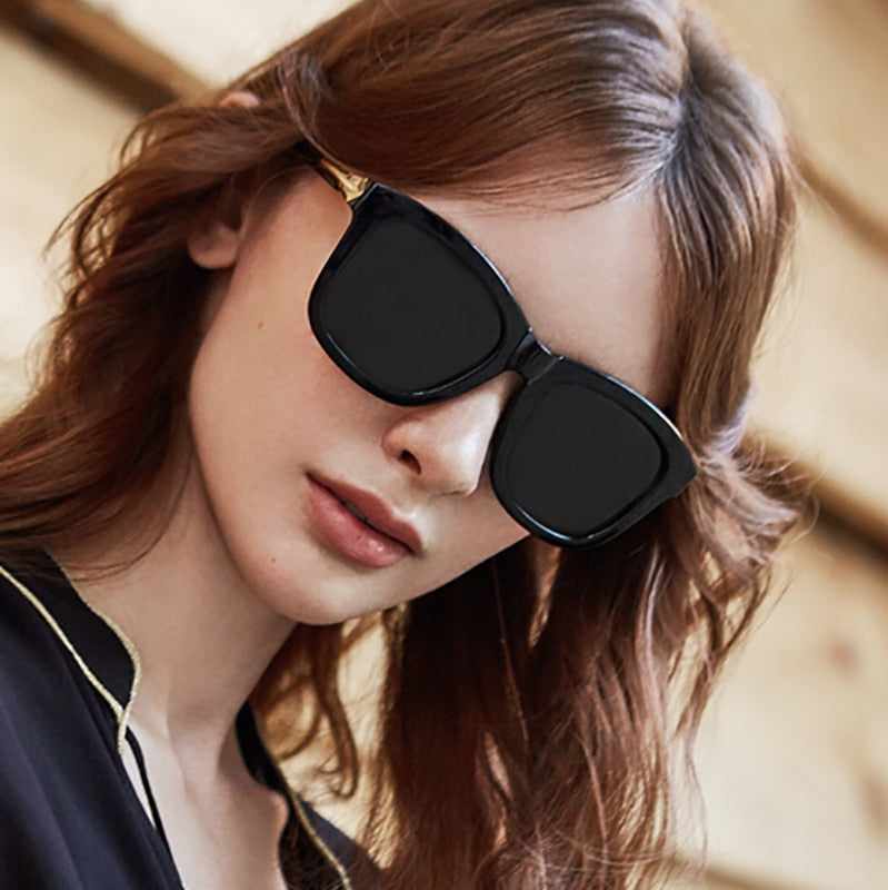 PARZIN Fashion Polarized Sunglasses Women Lovers Beach Sun Shade Luxury Brand Driving Sun Glasses Retro Square Lens UV400