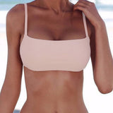 Sexy Women Bikinis Top Separate Female Swimsuit Push Up Bikini 2019 Solid Beachwear Bathing Suits Women Swimming Suit Monokini