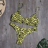 Bikinis Sexy de leopardo para mujer, traje de baño con estampado de serpiente, bañador de corte alto, traje de baño brasileño para mujer, ropa de playa de verano para mujer