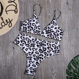 Bikinis Sexy de leopardo para mujer, traje de baño con estampado de serpiente, bañador de corte alto, traje de baño brasileño para mujer, ropa de playa de verano para mujer