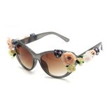 New Fashion Baroque Women Girls Flower Sunglasses