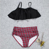 Swimwear women High Waist Bikini japanese Ruffle Top bikini