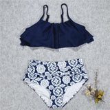 Swimwear women High Waist Bikini japanese Ruffle Top bikini