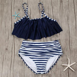 Swimwear women High Waist Bikini japanese Ruffle Top bikini
