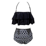 Swimwear women High Waist Bikini japanese Ruffle Top bikini