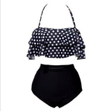 Swimwear women High Waist Bikini japanese Ruffle Top bikini