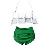 Swimwear women High Waist Bikini japanese Ruffle Top bikini